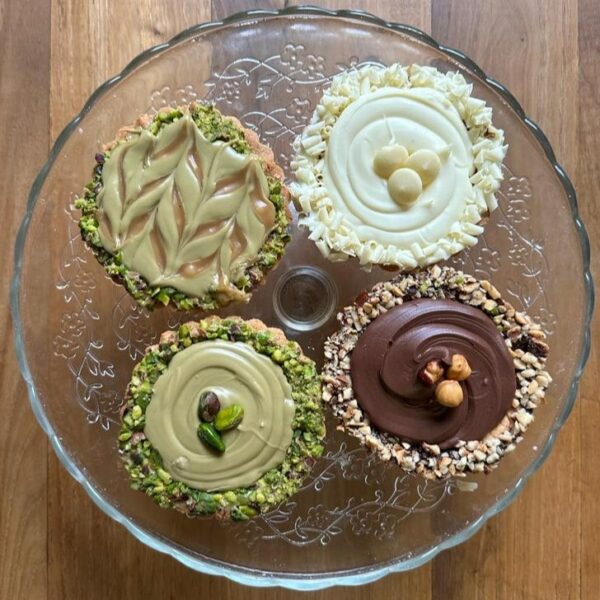 crostatina monoporzione pistacchio sicilia e nutella